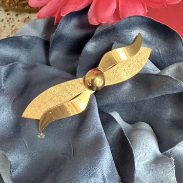 Vintage Hair Clip, Barrette, Hair Jewelry, Gold Tone Metal, Vintage 50s 60s 
