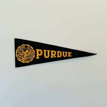 Vintage Purdue University Mini 9 Inch Pennant 