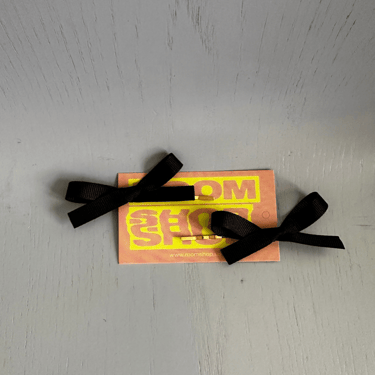 Mini Bow Bobby Pin 2-pack in Black