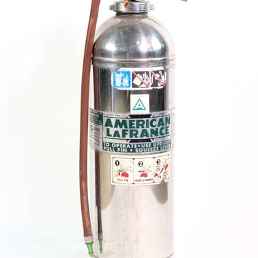American LaFrance Old Aluminum Fire Extinguisher with Gauge