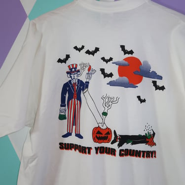 Vintage Halloween Weekend 1996 Support Your Country Graphic Tee