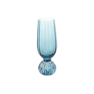 Pleated Foot Champagne Glass