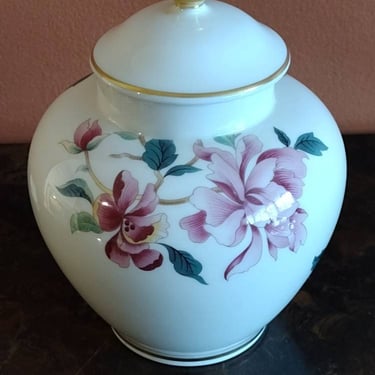Vintage Lenox Barrington Collection Porcelain Floral Ginger Jar Made in USA 6" 