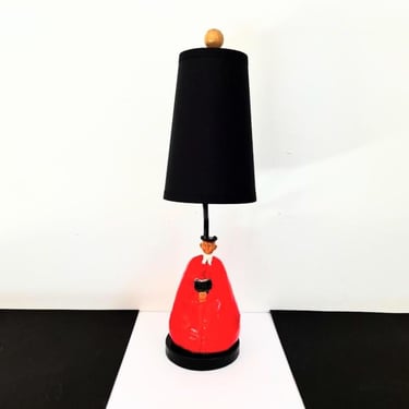 Italian Vicar Lamp & Shade, C1950 