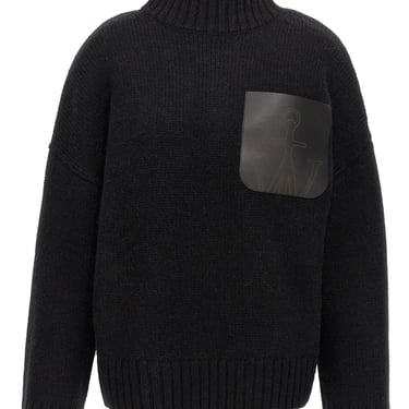 J.W.Anderson Women 'Leather Patch Pocket' Sweater