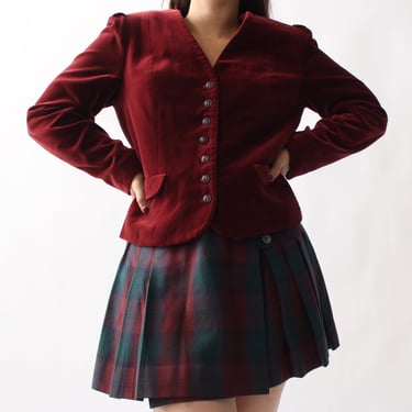 Vintage Raspberry Velvet Jacket