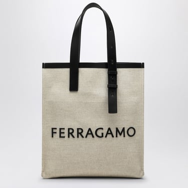 Ferragamo Canvas Tote Bag With Logo Men