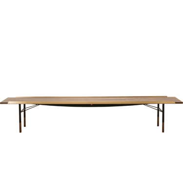 88.5&quot; table bench in walnut