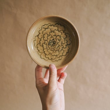 Bamboo Brush Zinnia Dish // handmade ceramic pottery 