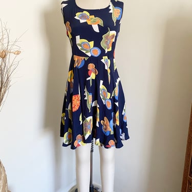 Vintage 90's Floral Mini Dress, XS 