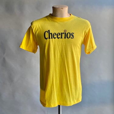 Vintage Cheerios Tshirt / Vintage 80s Cheerios Tshirt / Gerrys Vintage Tee / Yellow 1980s Cheerios Tshirt / Vintage Cereal Tshirt 