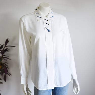 Deadstock 80s Trompe-l’oeil Blouse - M 