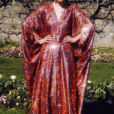 Rosy Sequin Caftan