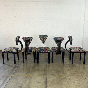 Post Modern dining chairs -set of five 