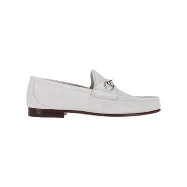 Brunello Cucinelli Brown/White Loafers With Precious Clamp