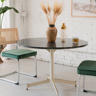 Green Top Faux Marble Table