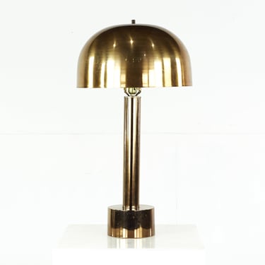 Robert Sonneman for Laurel Mid Century Brass Dome Table Lamp - mcm 