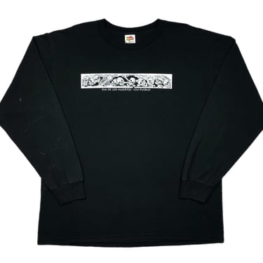 Vintage 90s CSU Pueblo “Dia De Los Muertos” Day Of The Dead Long Sleeve Graphic T-Shirt Size XL 