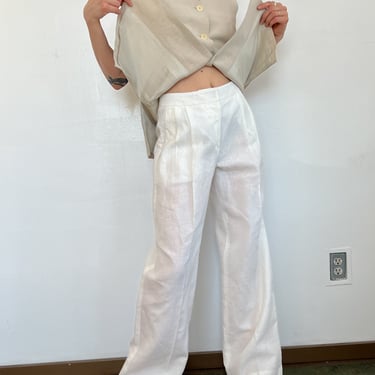 Max Mara White Linen Pants (S)