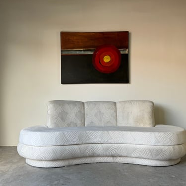 80's Adrian Pearsall - Style Postmodern Cloud Kidney Shaped Sofa 