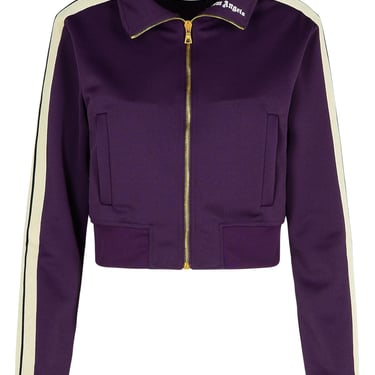 Palm Angels 'Track' Purple Polyester Sweatshirt Woman