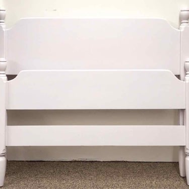 Solid Maple Twin Bed Finished in White