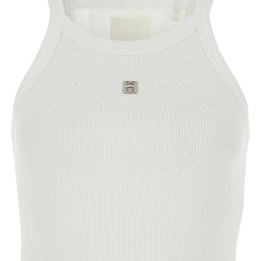 Givenchy Women White Cotton Crop-Top