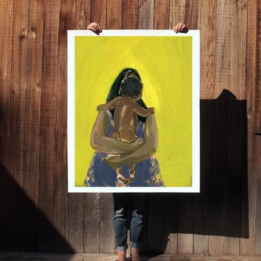 Held .  extra large wall art . giclee print 