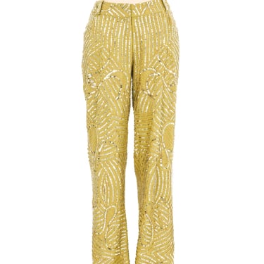 2005 Christian Dior Chartreuse Sequined Trousers
