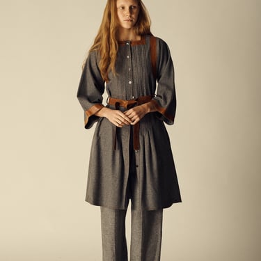 Jean Muir Gray Wool Dress