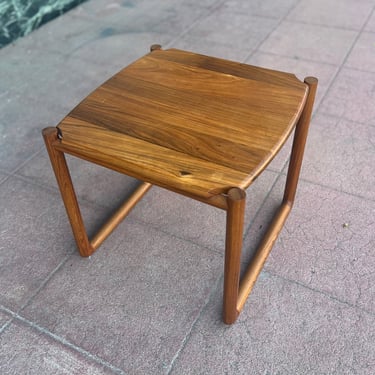 American Solid Walnut Custom Made End Table Signed Hand Crafted