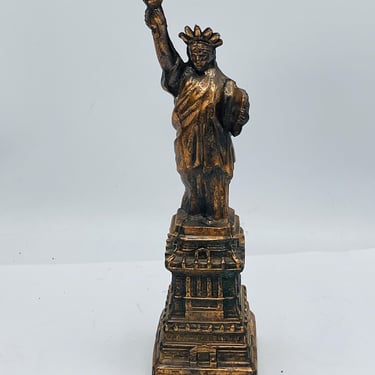 Vintage New York City Souvenir Statue of Liberty Die Cast Metal Figurine- 10