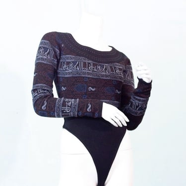 Alaïa F/W 1990 bodysuit - rare designer vintage stretch wool bodysuit 
