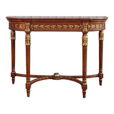 Carved and Gilded French Regency Console Table - Made in Spain 