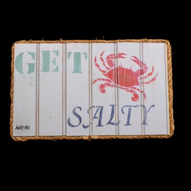 #"Get Salty" Crab Sign