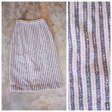 60s Striped Knit Pencil Skirt Size XXS 