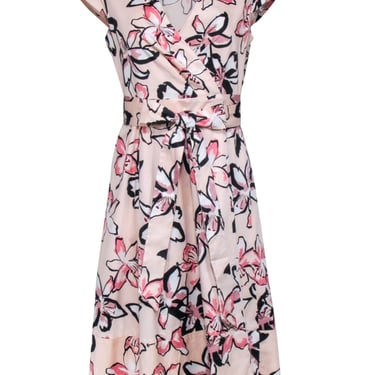 Kate Spade - Pink Floral Print Wrap Dress Sz 6