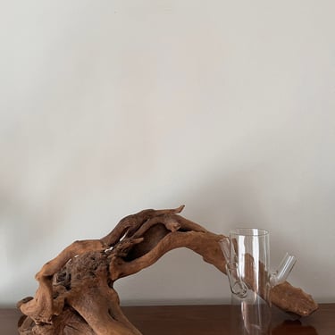 Mid century glass vase / Hakbajl vase / mid century vase / biomorphic glass vase / biomorphic vase / sculptural vase / rare glass vase 