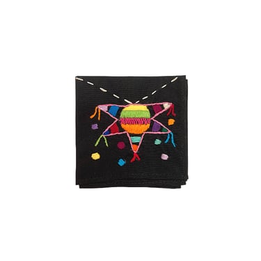 NTSS Piñata Embroidered Napkin - Black