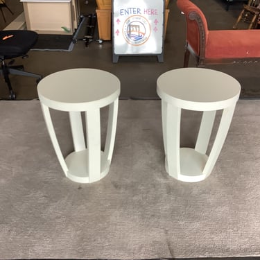 Pair of White Accent Tables