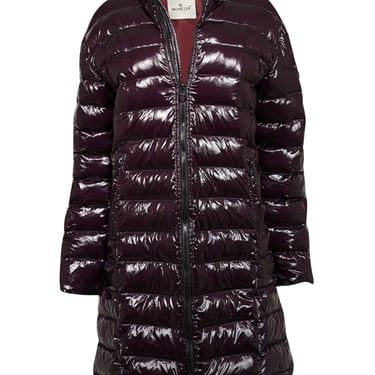 Moncler - Dark Purple Shiny puffer Coat Sz L