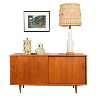 Apartment-sized Danish Modern Credenza | Media Cabinet in Teak