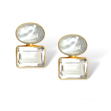 Doublet Topaz Earring