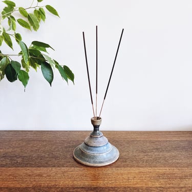 vintage 80s ceramic incense holder 