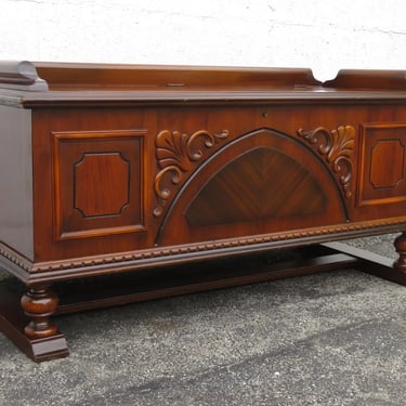 Cavelier Early 1900s Carved Cedar Chest Blanket Trunk Window Bench 5200