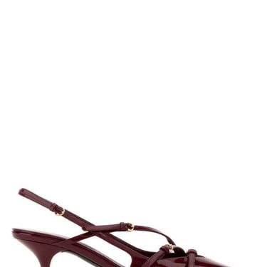 Miu Miu Women Tyrian Purple Leather Pumps