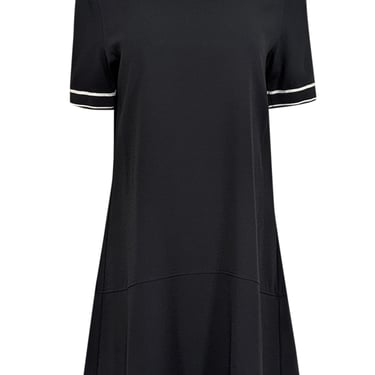 Rag & Bone - Black Short Sleeve Dress w/ White Ribbed Trim Sz S
