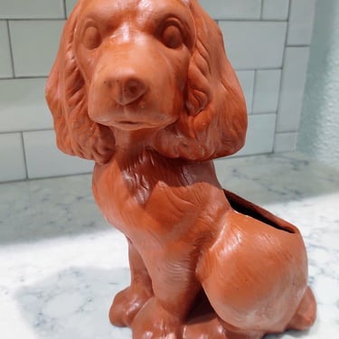 Ceramic Cocker Spaniel Plant Pot - Year Unknown 