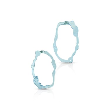 Large Oval Komu Post Earrings