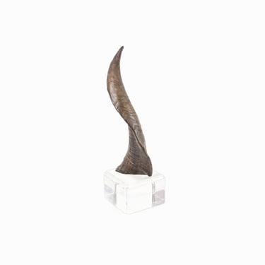 Vintage Kudu Horn Sculpture on Acrylic Base 